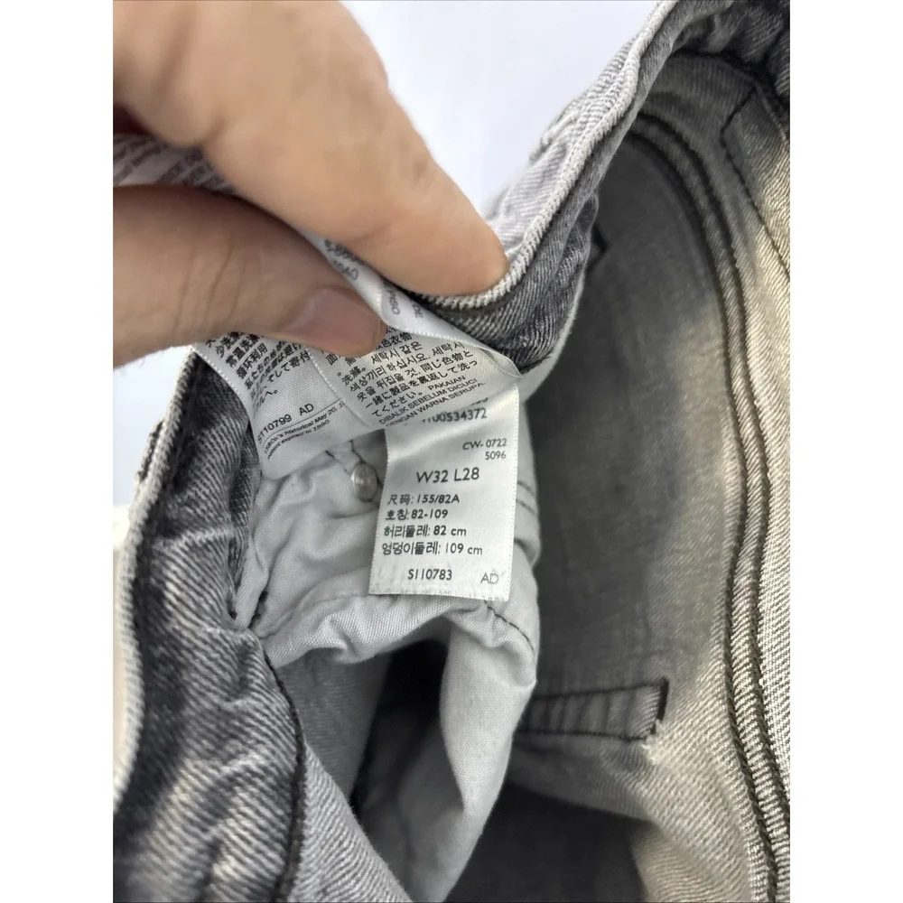 levi's‎ 501 premium jeans Black Fade Size 32x28 Leather Patch Y2K USA Rocker